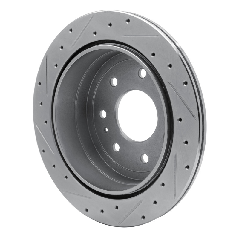 Ford F-150 Brake Rotor (1) - Rear Right - R1 Concepts - Drilled & Slotted - Silver - `04-`11